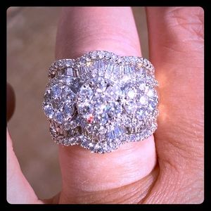 3carat 10kt yellow gold diamond ring